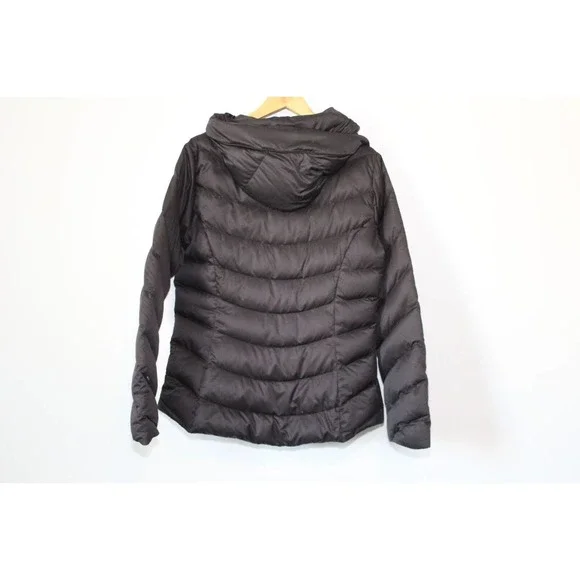 Patagonia Downtown Jacket Hooded Puffer Black Down Coat Womens Size Large H14287 - Picture 7 of 15